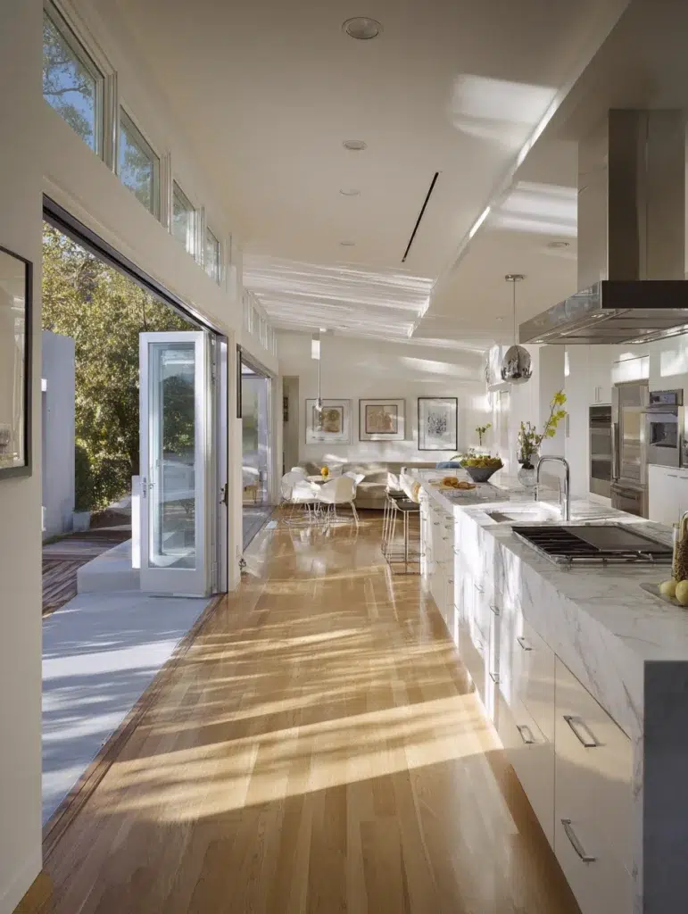 Minimalist Modern Kitchen Ideas: Open Floor Plan Connection