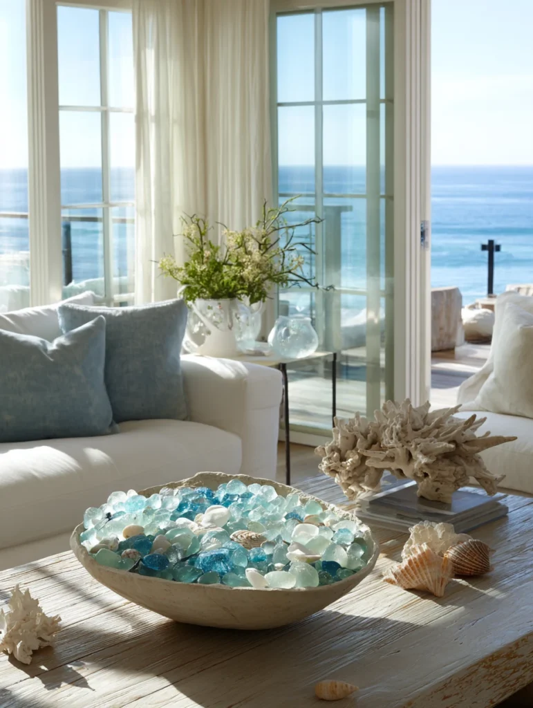 Mediterranean Coffee Table Styling Ideas: Style with Sea Glass and Shells