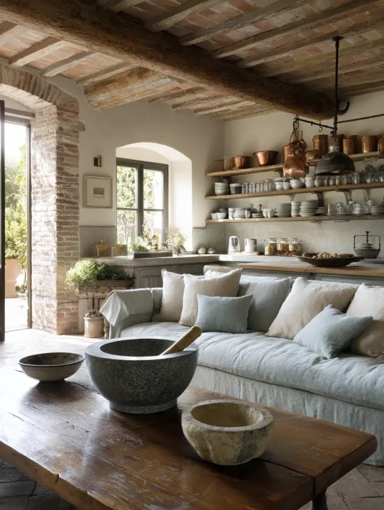 Italian Coffee Table Styling Ideas: Add a Vintage Mortar and Pestle