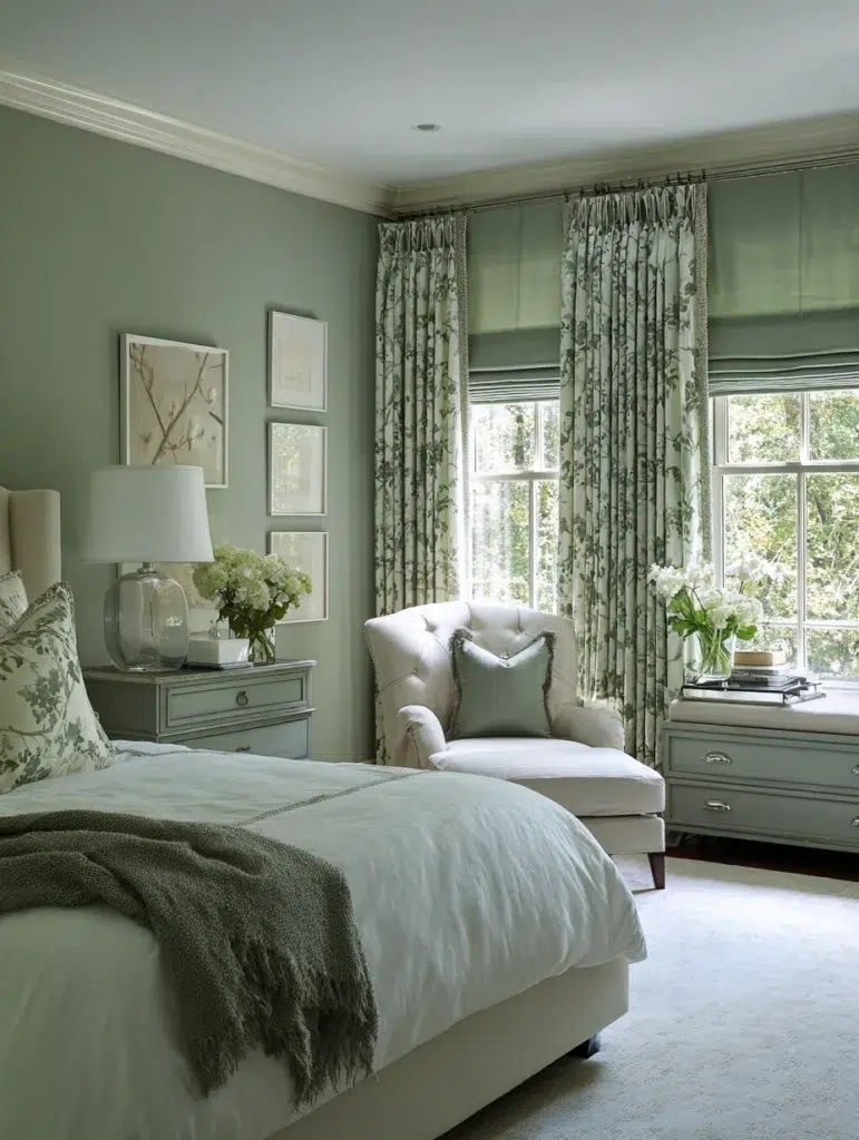 Sage Green Bedroom Ideas: Choose Sage Green Window Treatments