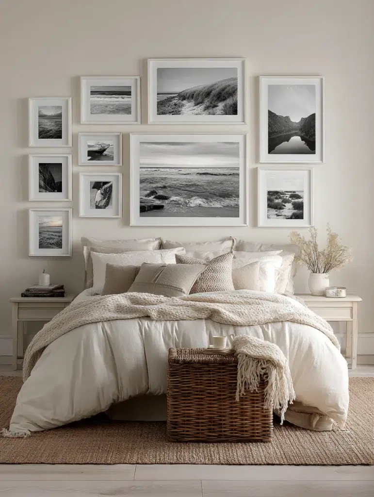 Coastal Bedroom Ideas: Create a Gallery Wall with Beach Photography