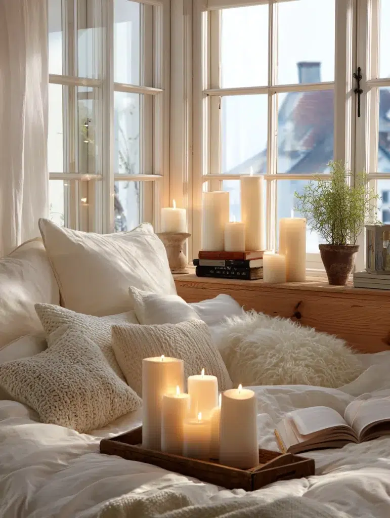 Stunning Swedish Bedroom Ideas: Light Up with Candles