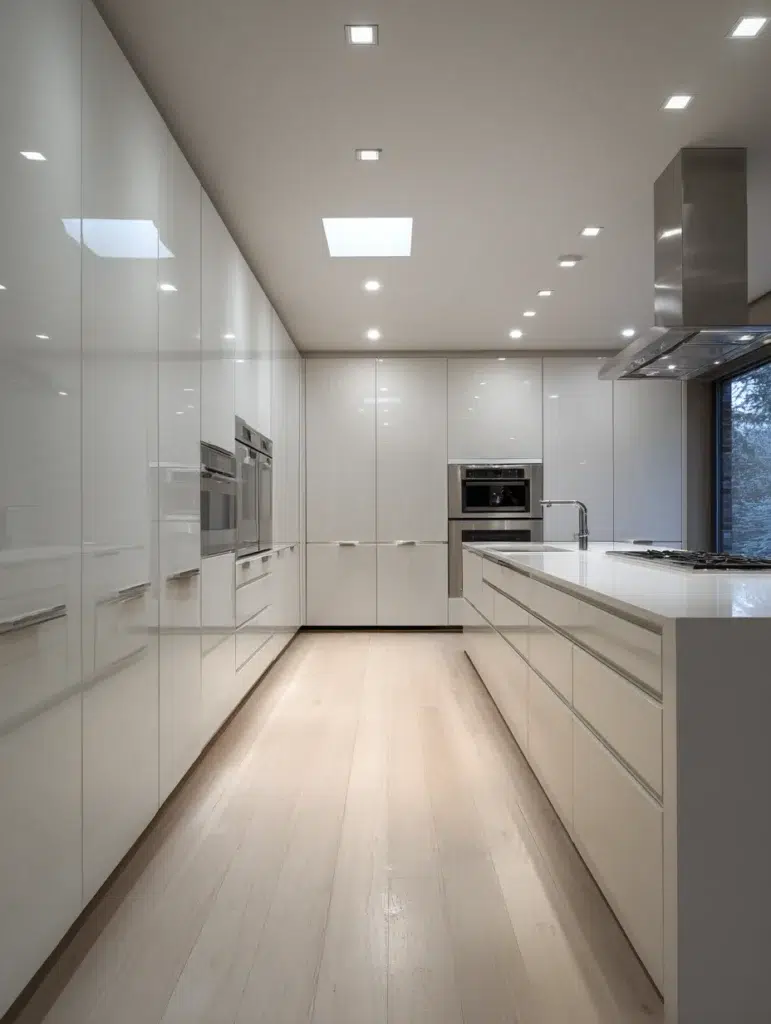 Minimalist Modern Kitchen Ideas: Handleless Cabinet Doors for Ultimate Sleekness