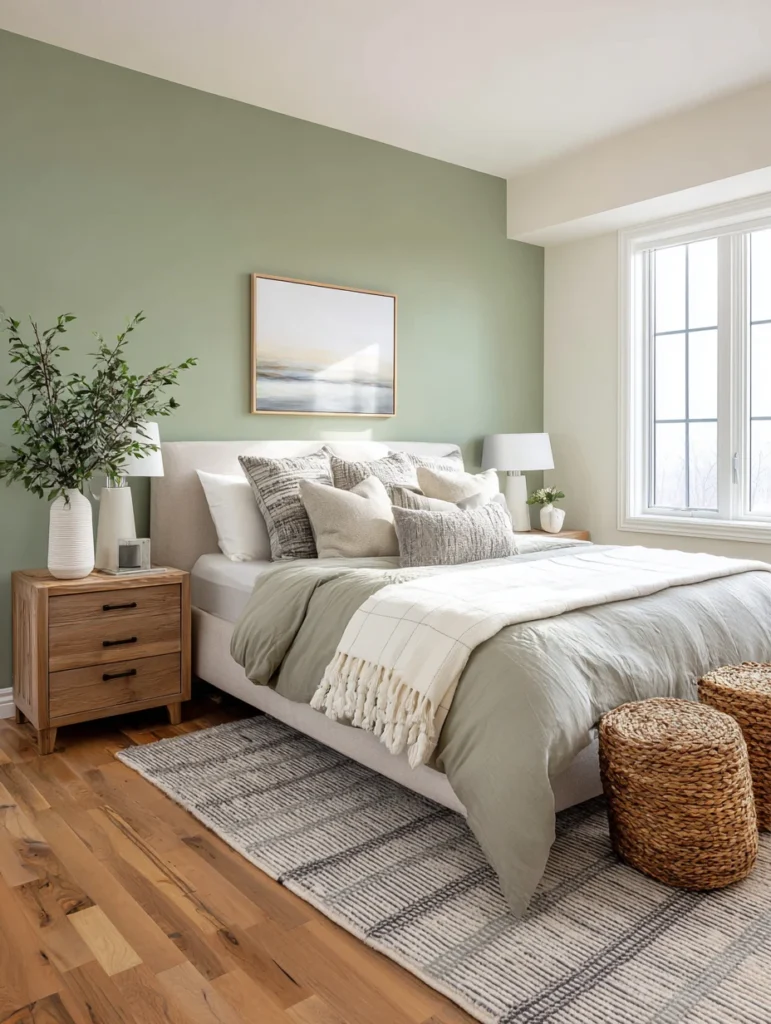Sage Green Bedroom Ideas: Add a Sage Green Accent Wall