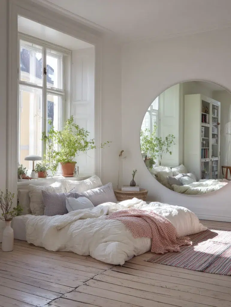 Stunning Swedish Bedroom Ideas: Play With Mirrors