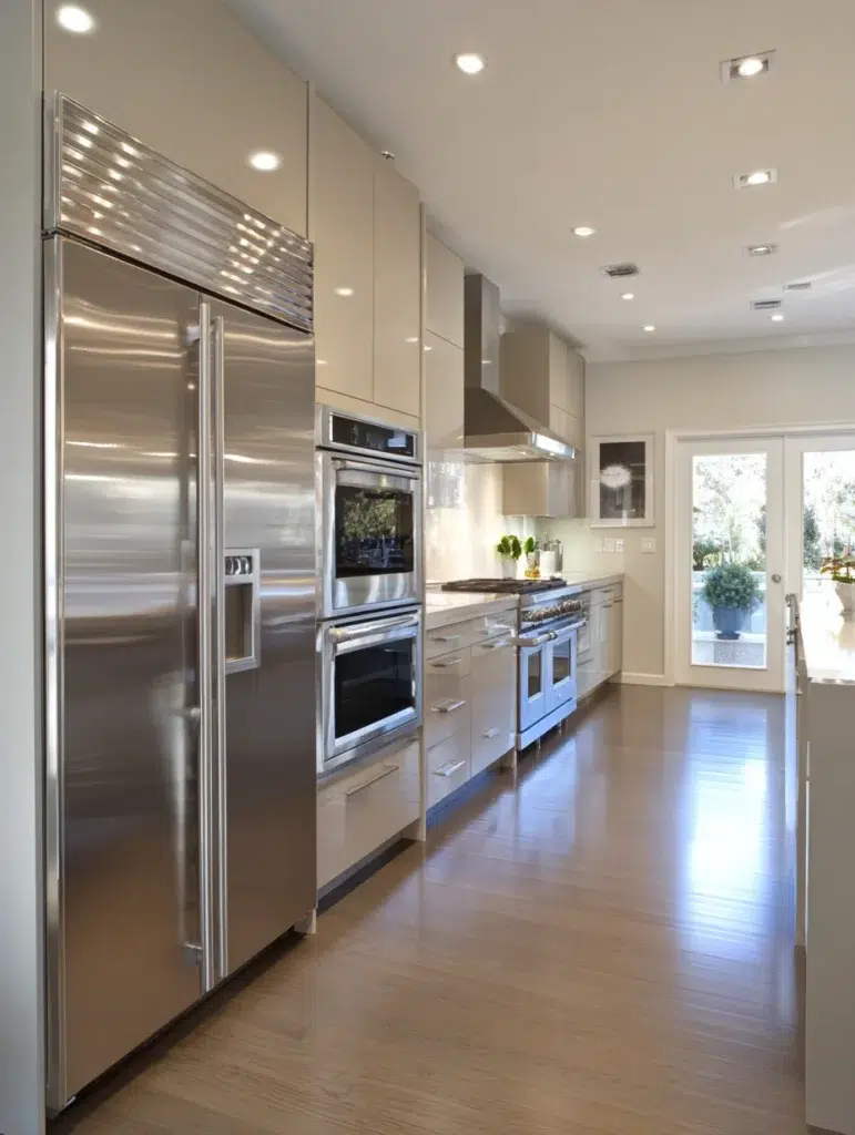 Minimalist Modern Kitchen Ideas: Stainless Steel Appliances in Matte Finish