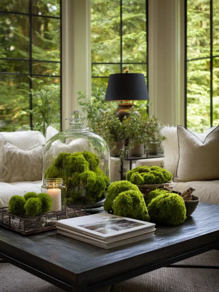 Irish Coffee Table Styling Ideas: Style with Moss or Lichen Accents