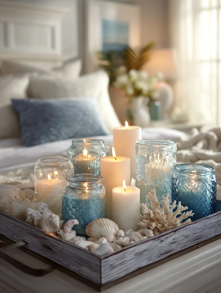 Coastal Bedroom Ideas: Finish with Beachy Scented Candles
