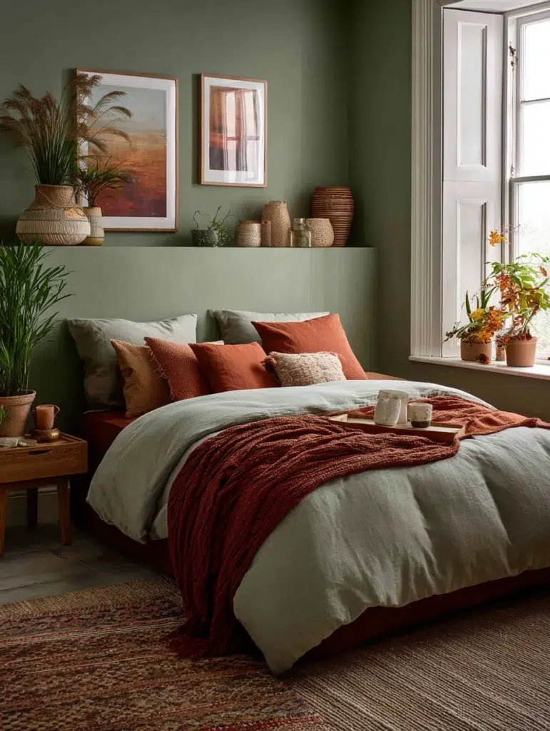 Sage Green Bedroom Ideas: Mix Sage Green With Terracotta and Rust