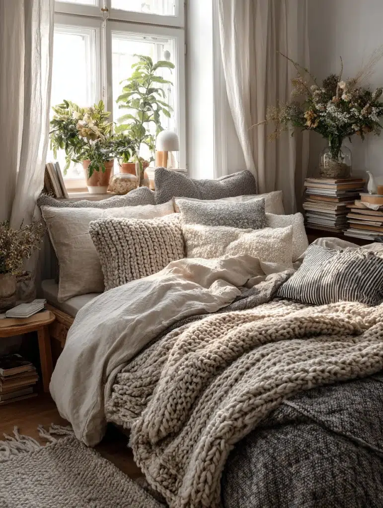 Stunning Swedish Bedroom Ideas: Cozy Textiles Everywhere