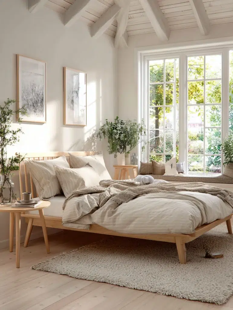 Stunning Swedish Bedroom Ideas: Pale Wood Furniture