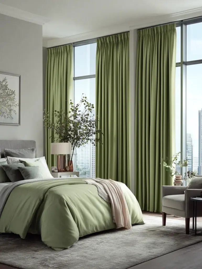 Sage Green Bedroom Ideas: Incorporate Sage Green Curtains