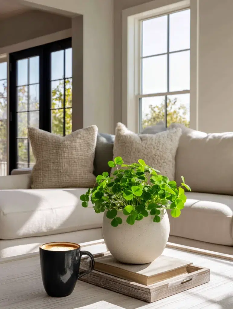Irish Coffee Table Styling Ideas: Add a Touch of Greenery with Shamrock Plants