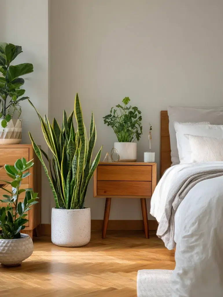 Calming Zen Bedroom Ideas: Add Indoor Plants for Life and Air Quality