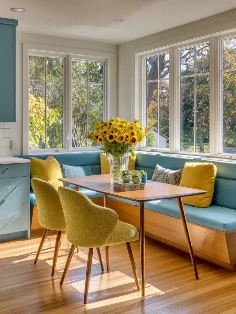 Mid-Century Modern Kitchen Ideas: Add a Breakfast Nook with Built-In Seating