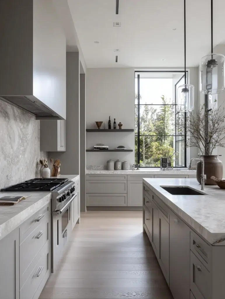 Minimalist Modern Kitchen Ideas: Monochromatic Color Schemes