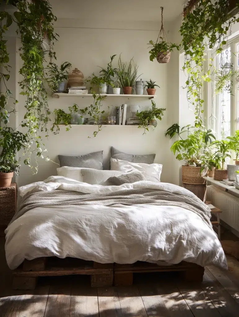 Stunning Swedish Bedroom Ideas: Houseplants for the Win