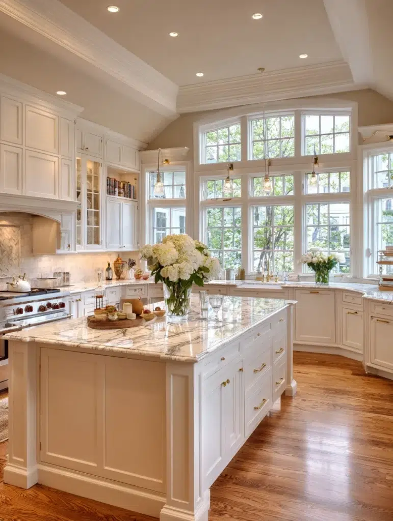 White and Beige Kitchen Ideas: Beige or Cream Wall Paint