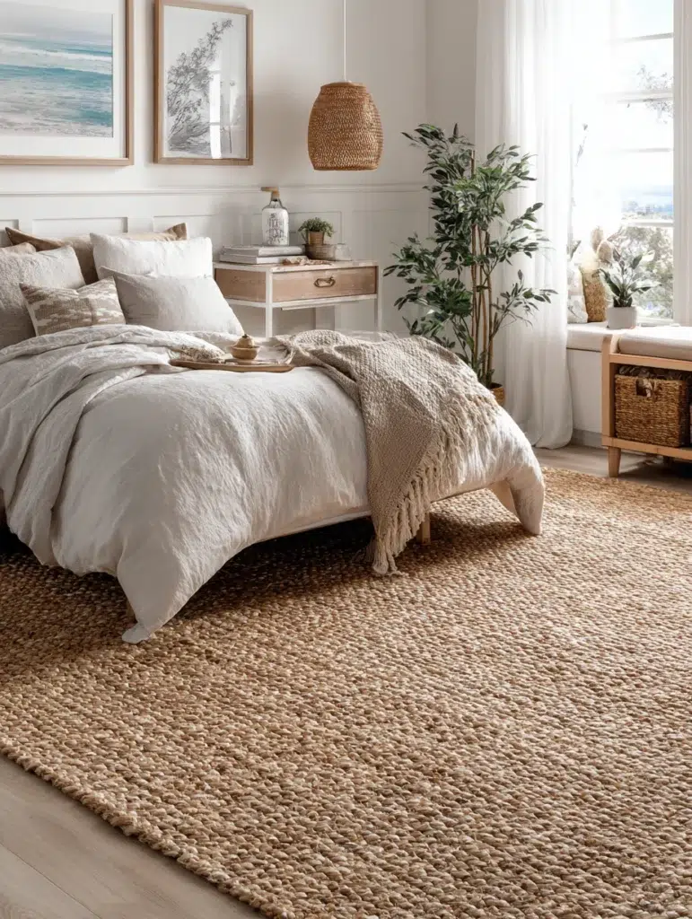 Coastal Bedroom Ideas: Use Coastal Area Rugs