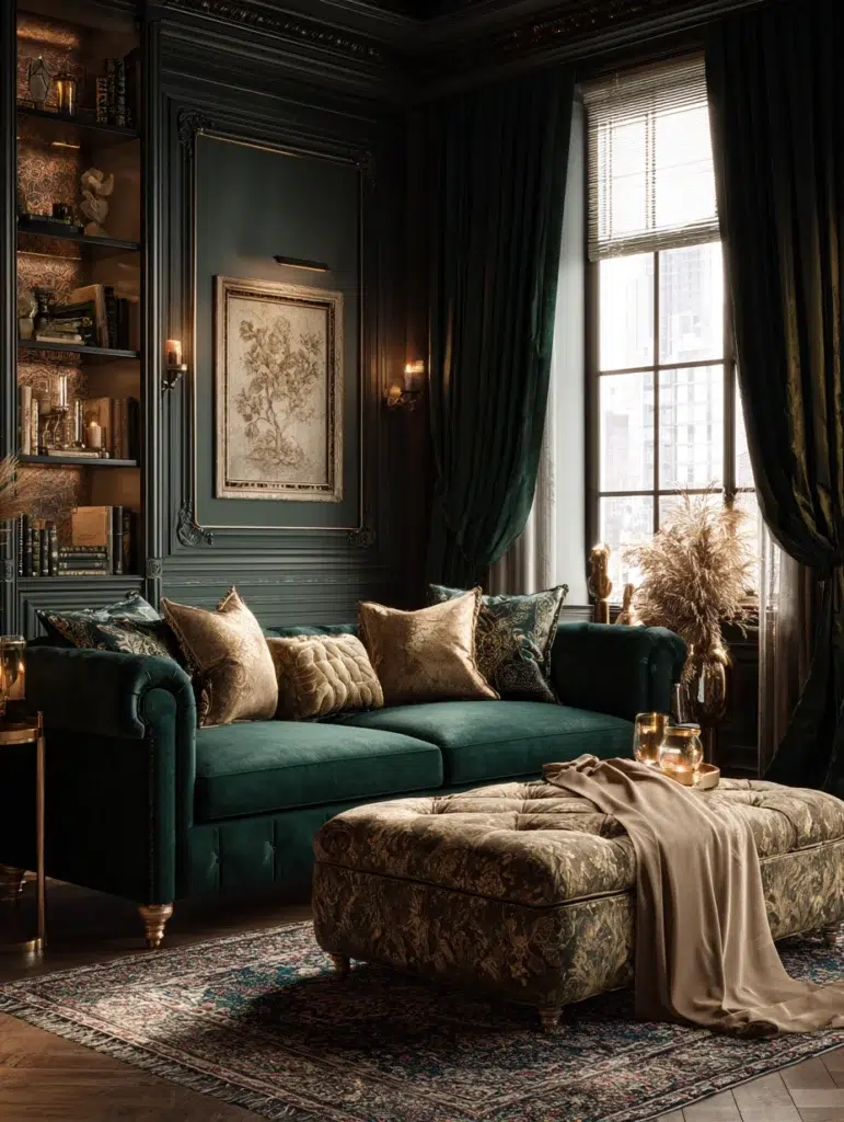 Modern Victorian Living Room Design Ideas: Layer Different Textile Textures