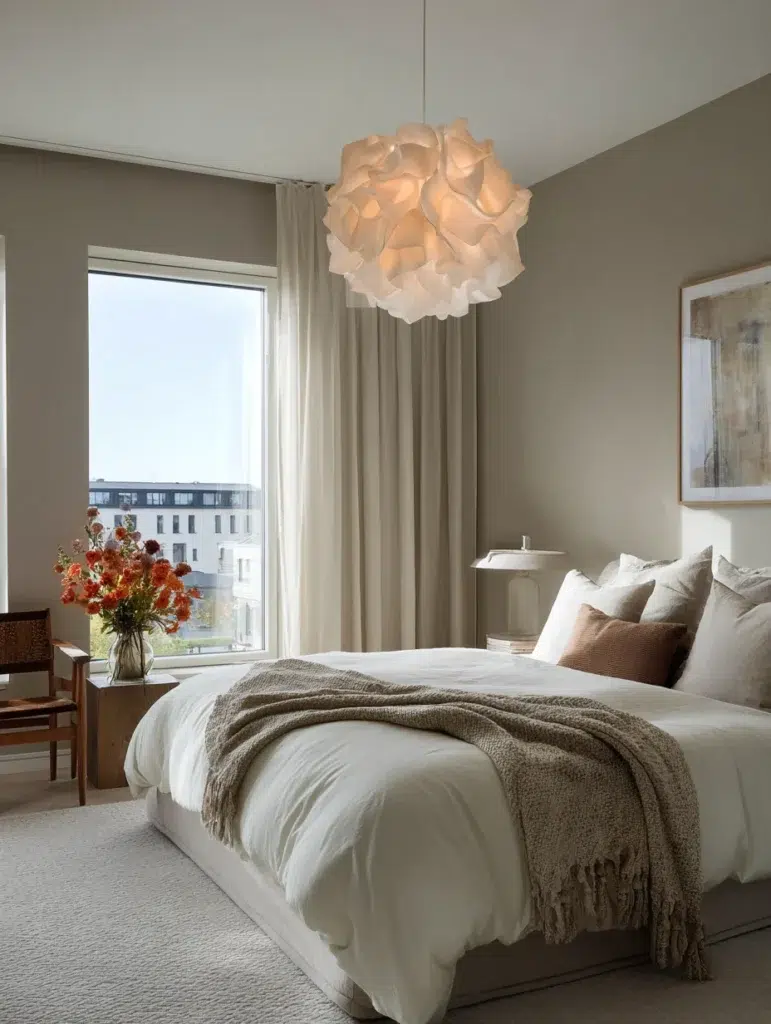 Stunning Swedish Bedroom Ideas: Statement Lighting