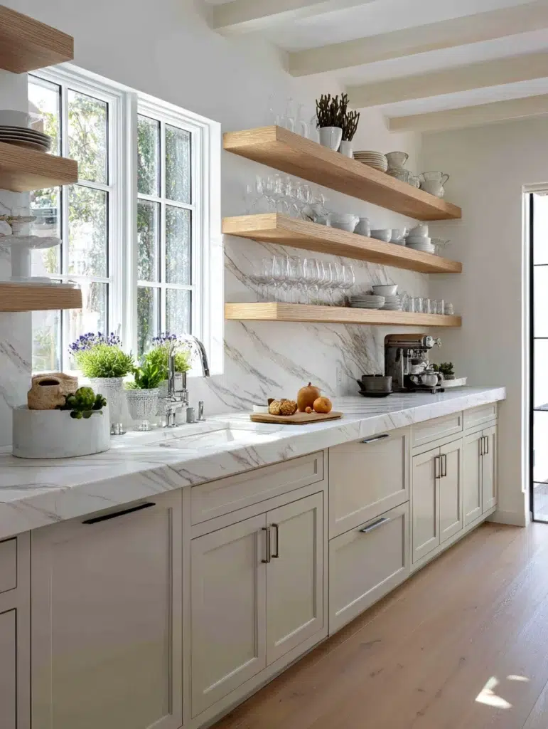 Elegant Kitchen Ideas: Open Shelving That Actually Makes Sense