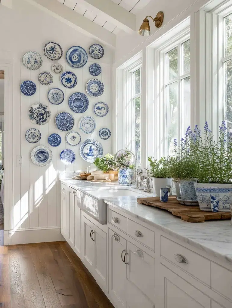 Aesthetic Kitchen Wall Decor Ideas: Vintage Plate Wall Collection