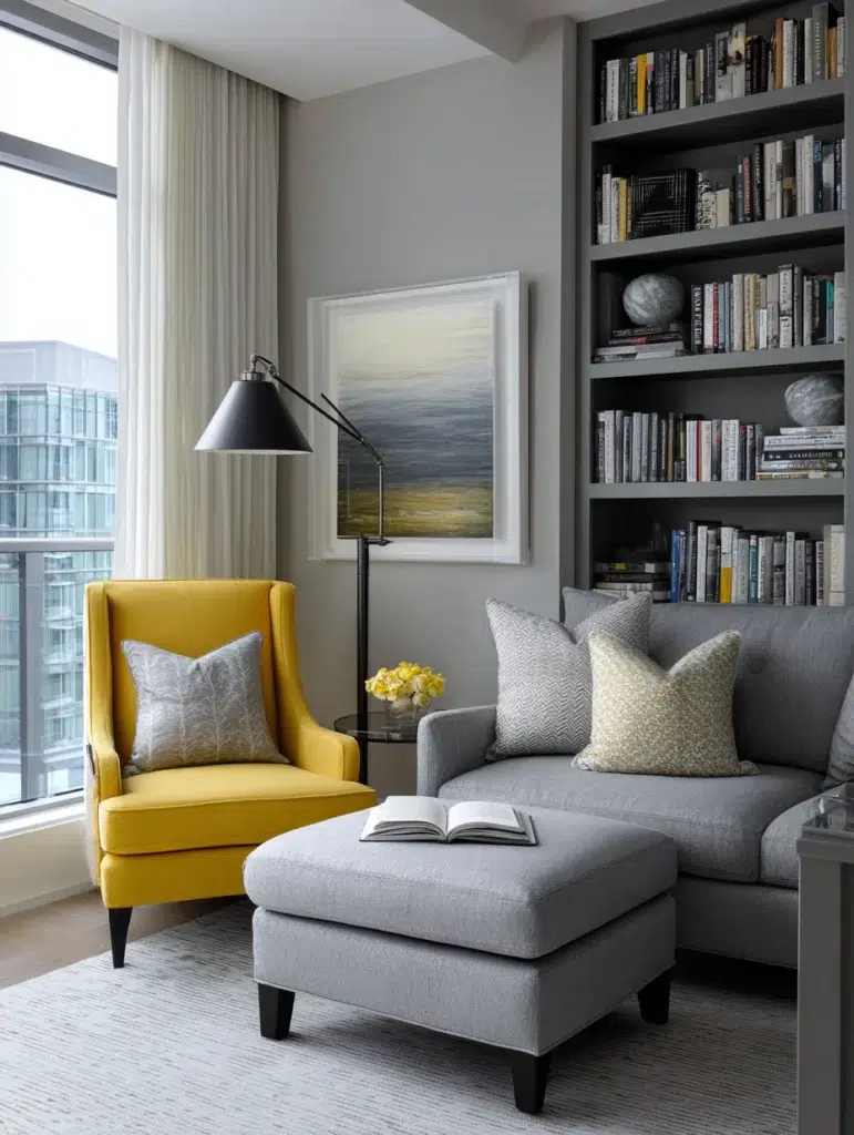 Grey Couch Living Room Ideas: Create a Reading Nook