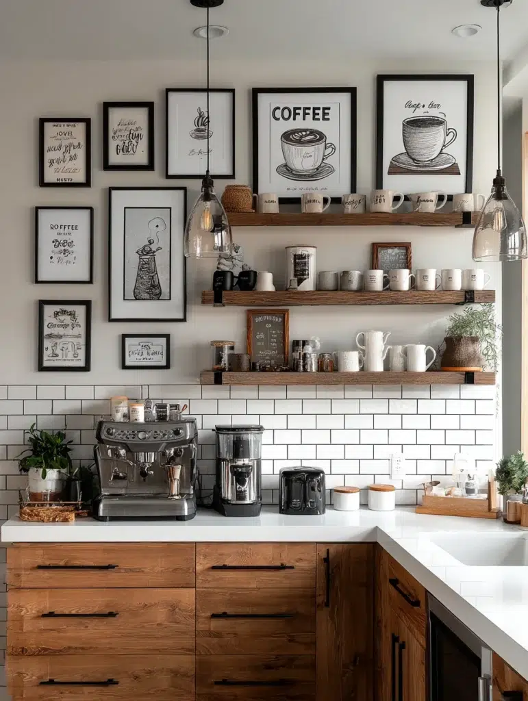 Aesthetic Kitchen Wall Decor Ideas: Coffee Bar Wall Art