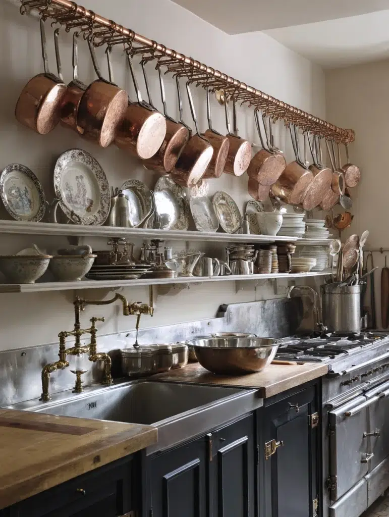 Above Kitchen Sink Ideas: Add a Hanging Pot Rack