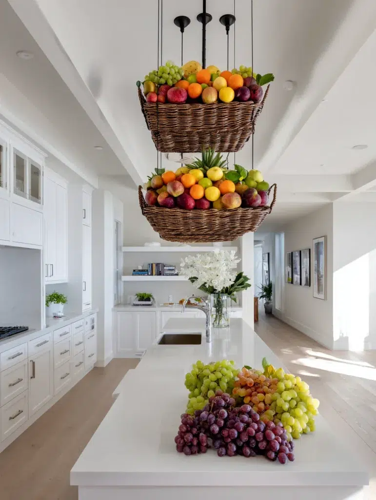 Creative Fruit Basket Ideas for Your Kitchen: Hanging Fruit Basket