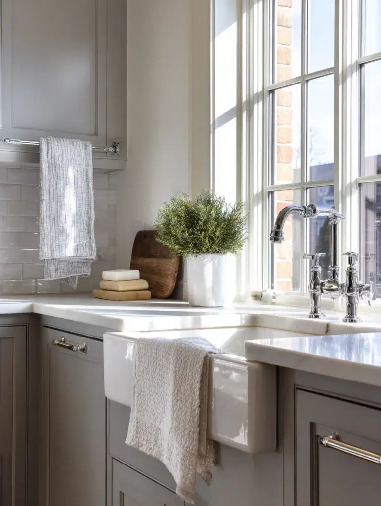 Kitchen Wash Basin Ideas: Add a Dedicated Hand Towel Bar Near the Sink
