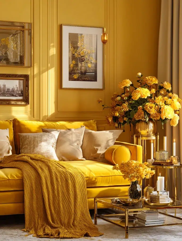 Yellow Couch Living Room Ideas: Embrace the Monochromatic Yellow Scheme
