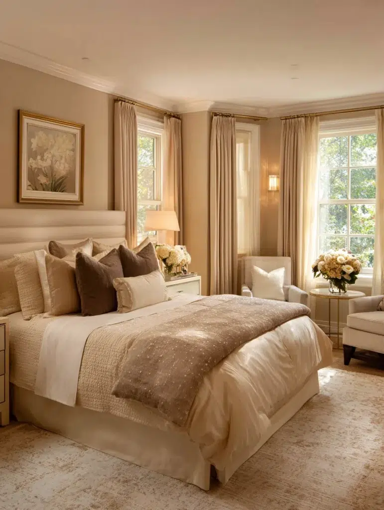 Beige Bedroom Ideas: Layer Different Beige Tones for Depth