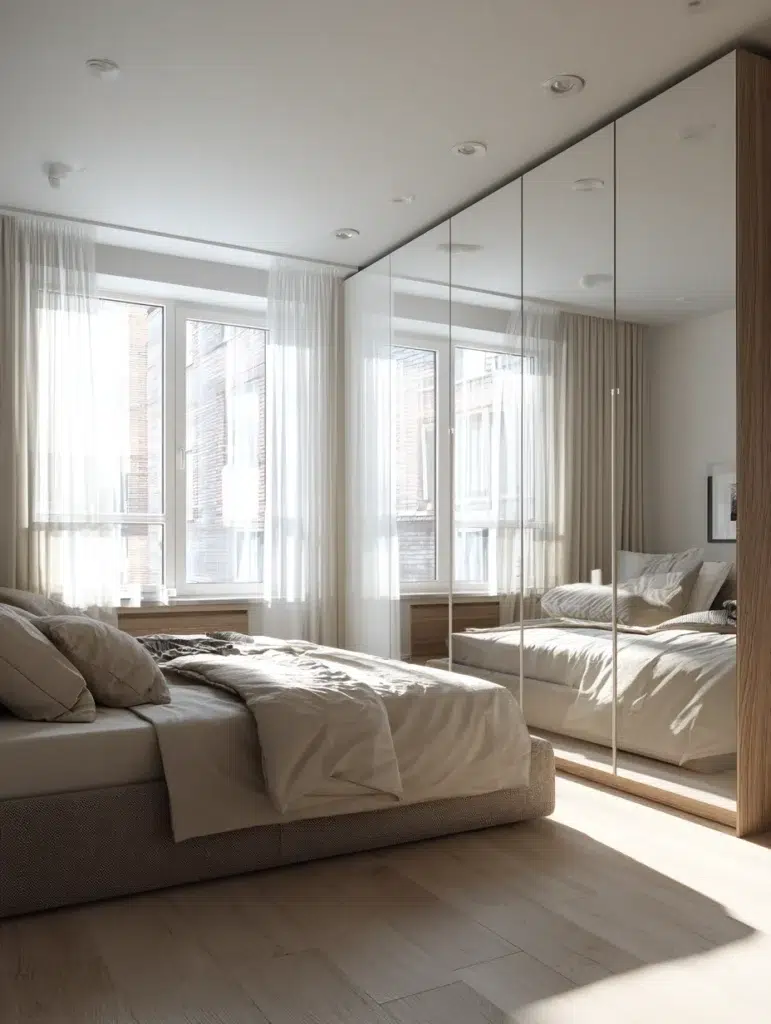 2 Mirrored Wardrobe Doors
