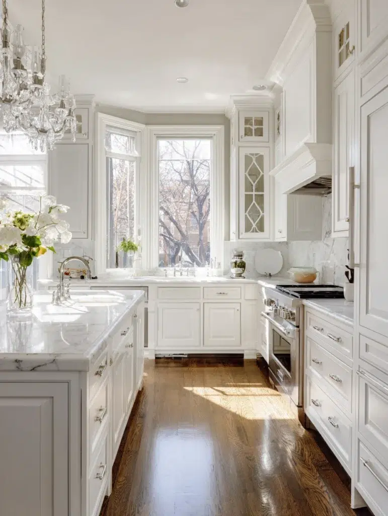 8 Inset White Cabinets
